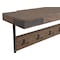 Alaterre Furniture Kyra 42" Oak and Metal Coat Hook with Shelf ANKY24RBG - alternate 3